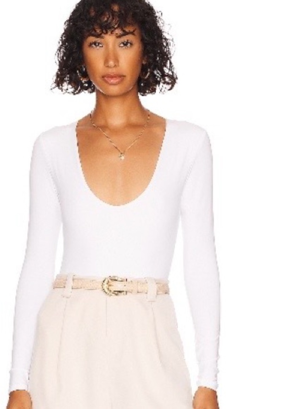 All The Ways Women's White Long-Sleeve Bodysuit